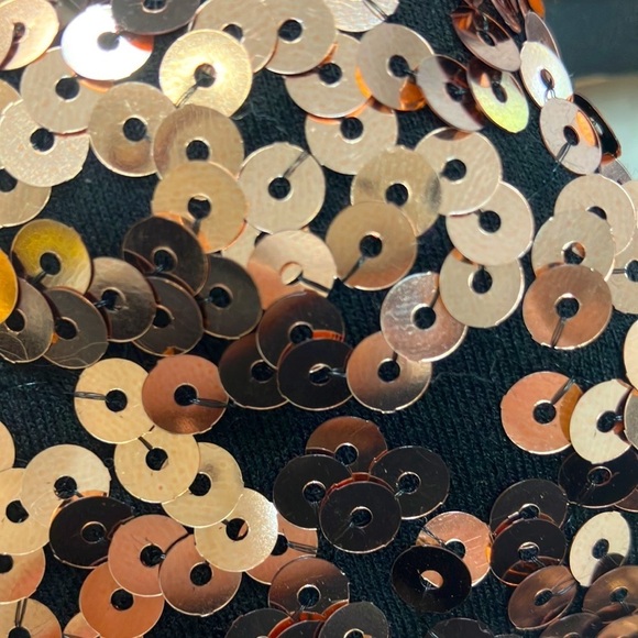 0 Torrid Black and Gold Sequin Midi Skirt - Picture 5 of 6